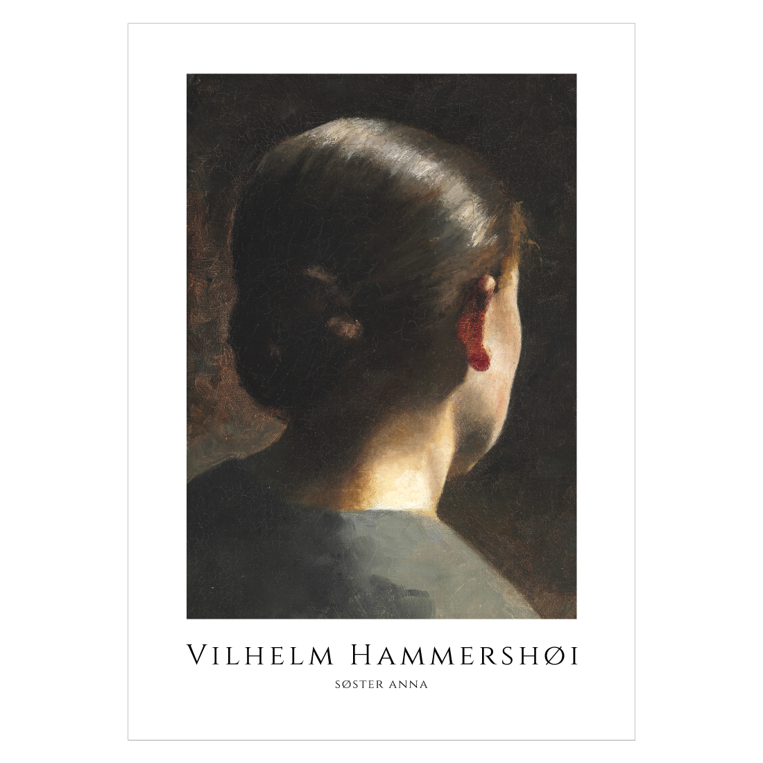 Kunstplakat med Vilhelm Hammershøi "Søster Anna"