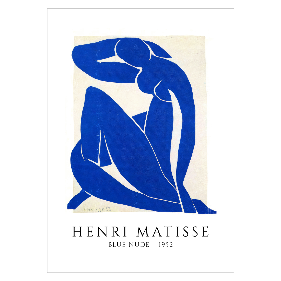 Kunstplakat med "Blue Nude" af Henri Matisse