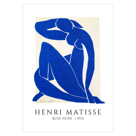 Kunstplakat med "Blue Nude" af Henri Matisse