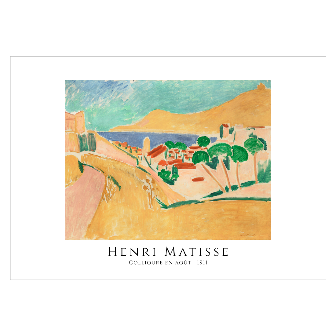 Kunstplakat med Henri Matisse "Collioure  en Aout"