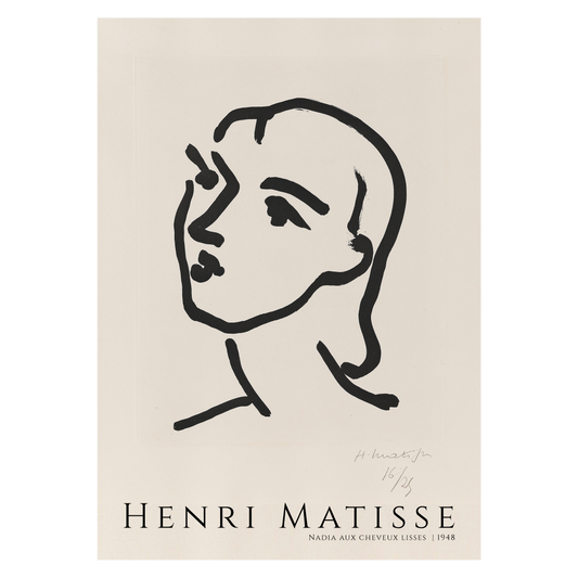 Kunstplakat Henri Matisse "Nadia aux Cheveux"