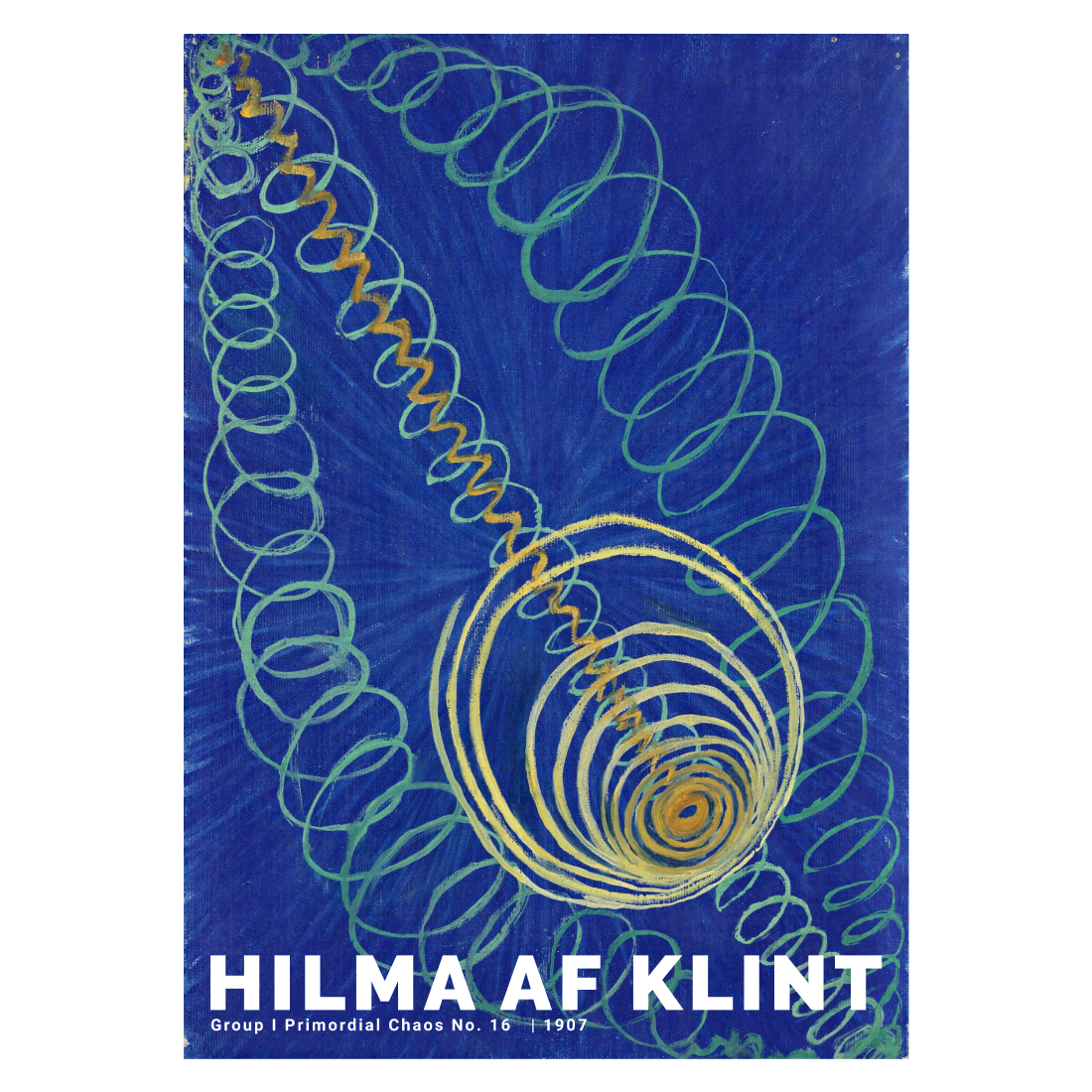 kunstplakat med Hilma af Klint "Primordial Chaos No. 16"
