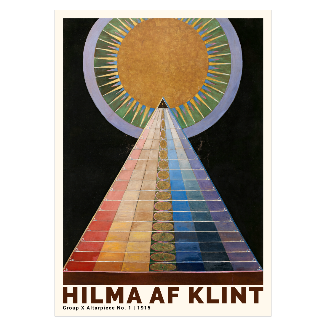 Kunstplakat med "Altarpiece Number One" af Hilma af Klint