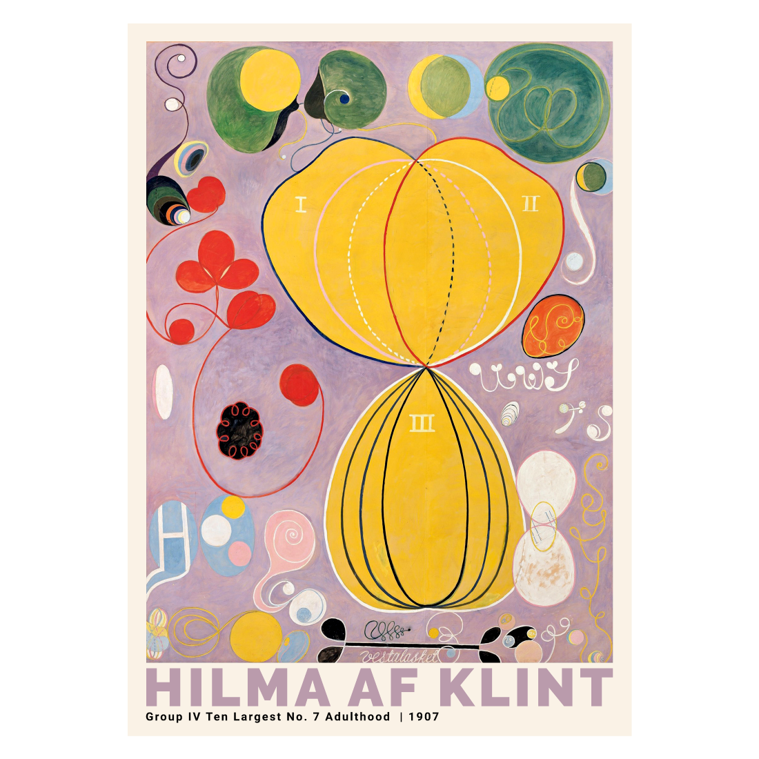 Kunstplakat med Hilma af Klint "No. 7 Adulthood"