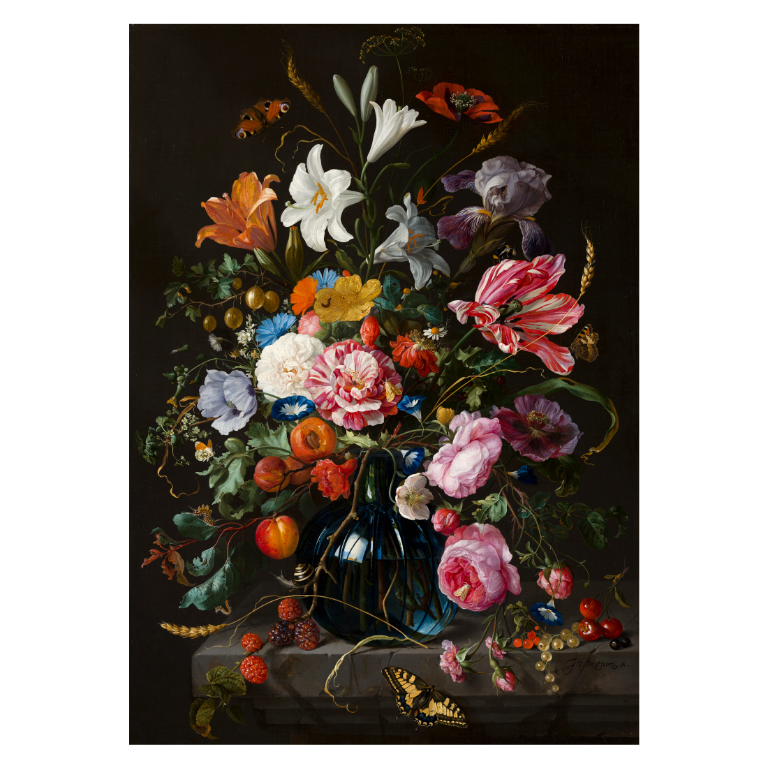 Kunstplakat med Jan Davidsz de Heem "Vase of Flowers"