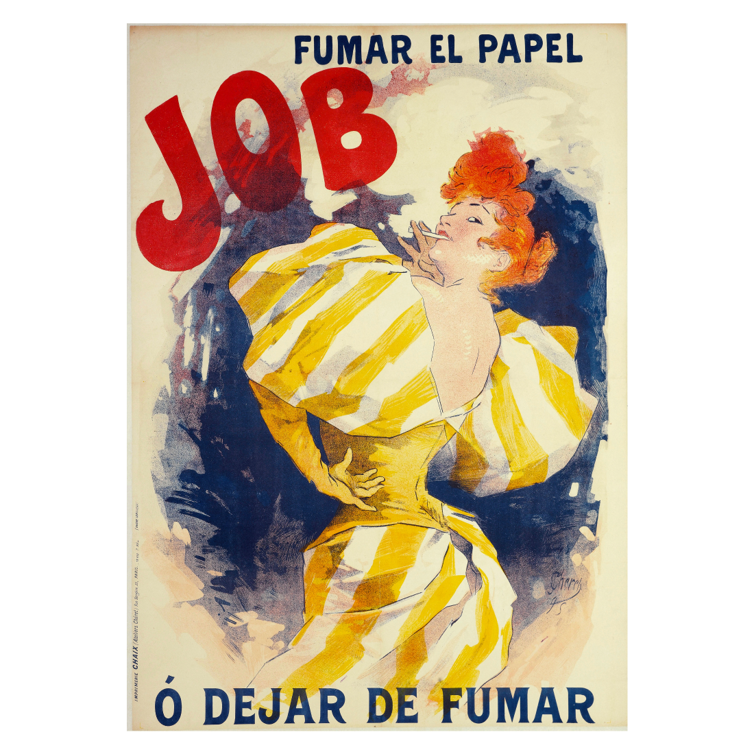 Kunstplakat Jules Chéret "Fumar El Papel Job O Dejar De Fumar"