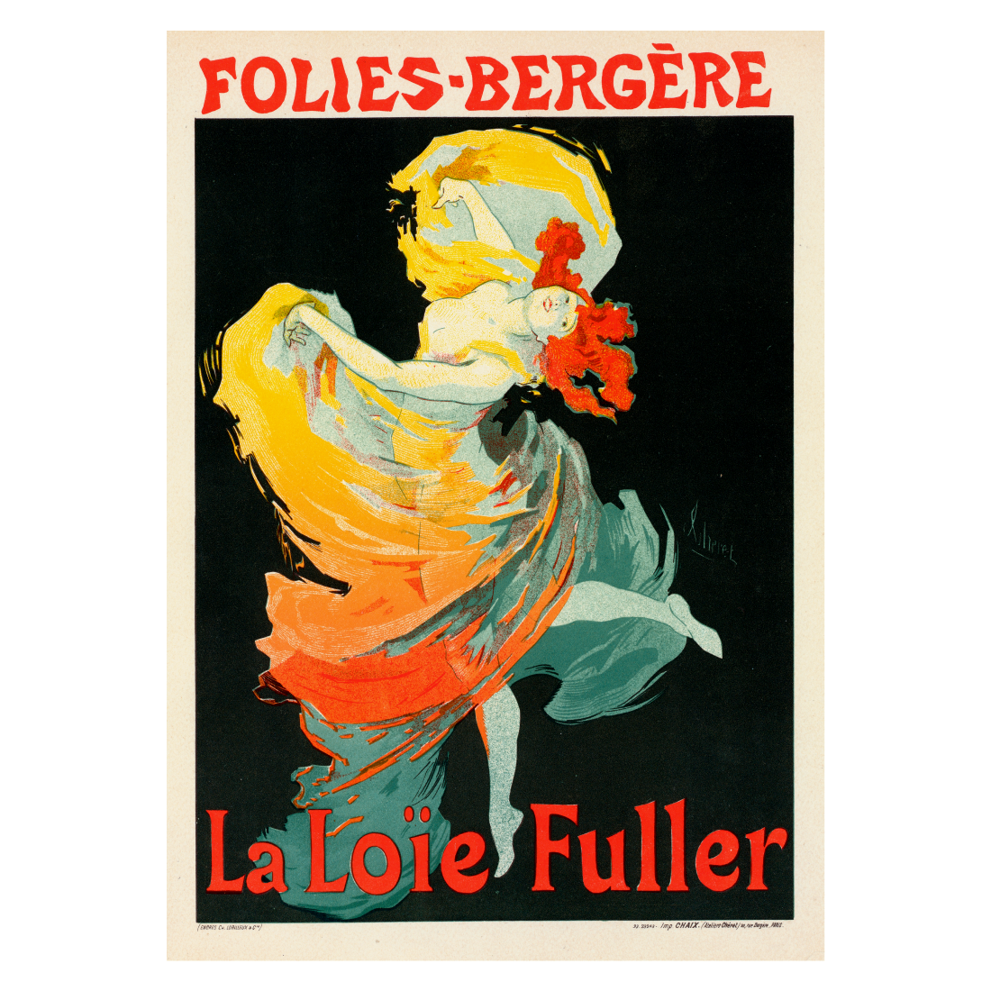 Kunstplakat med Jules Chéret "La Loïe Fuller"