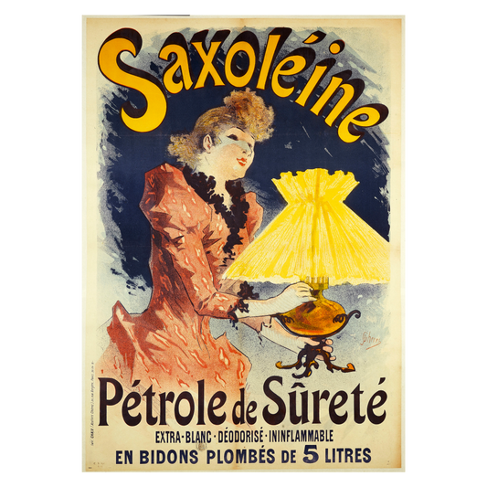 Kunstplakat Jules Chéret "Saxoléine Pétrole De Sûreté"