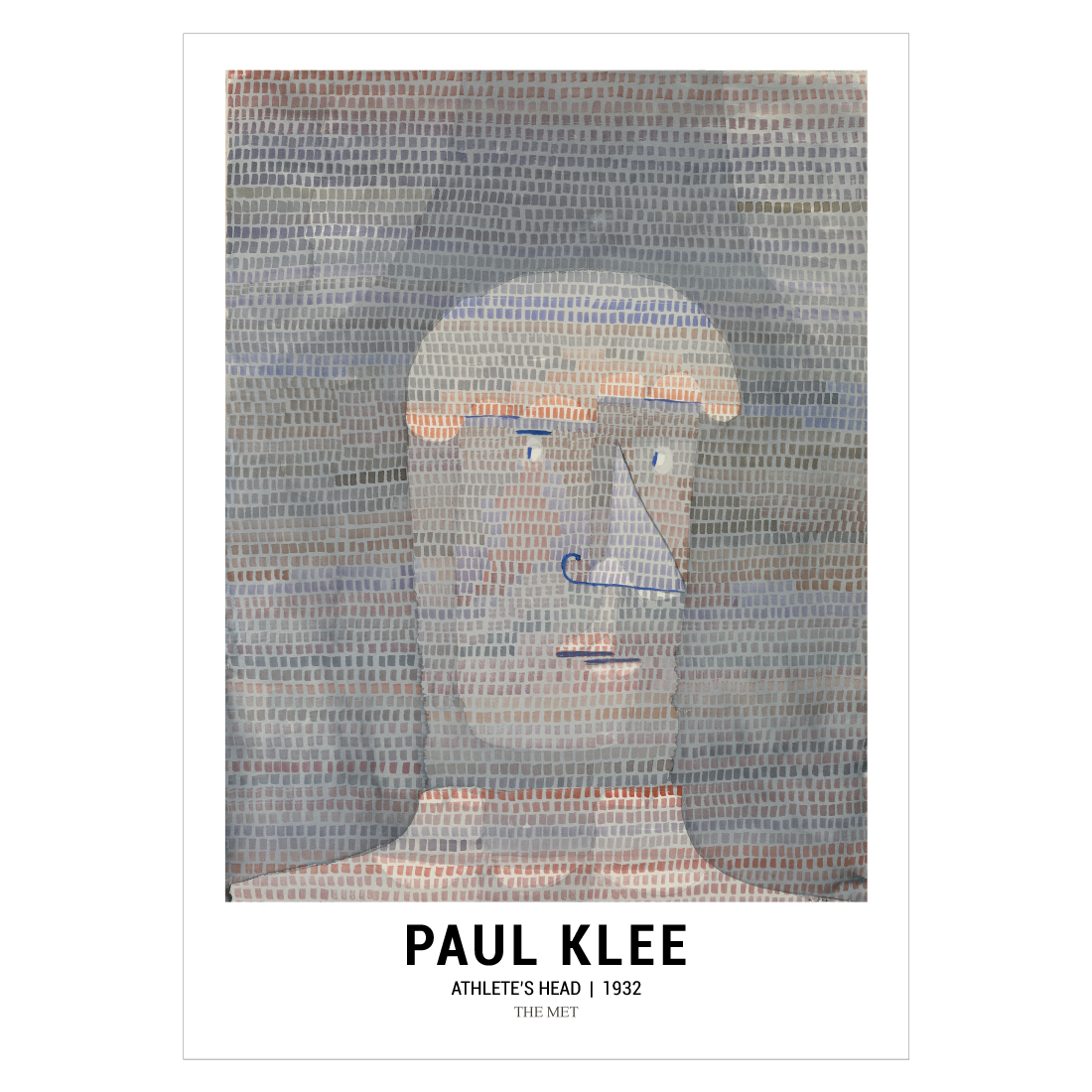 Kunstplakat med Paul Klee "Athlete's Head"