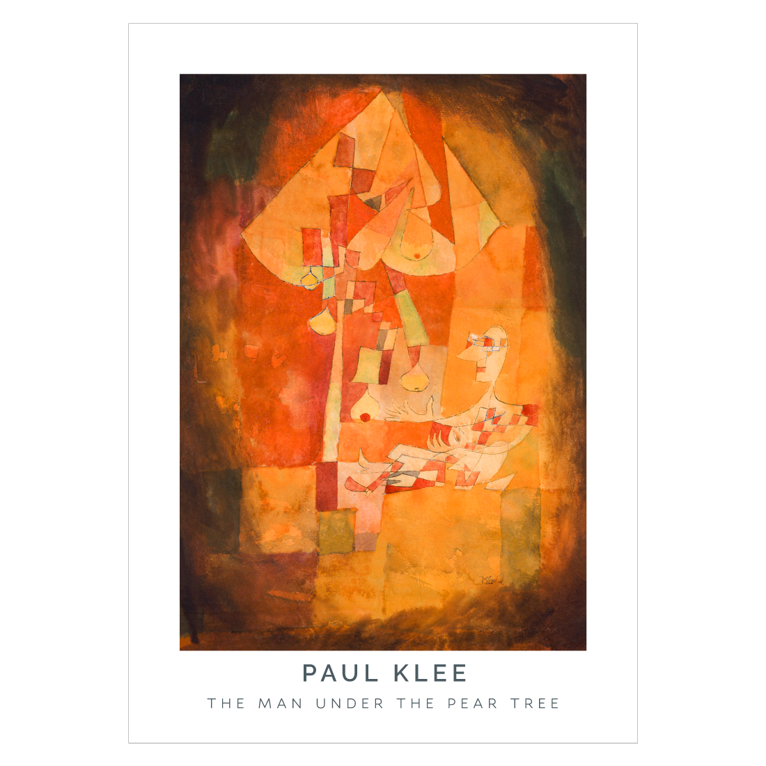Kunstplakat med "The Man Under The Pear Tree" af Paul Klee