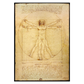 Kunstplakat med Leonardo da Vinci "Vitruvian Man"
