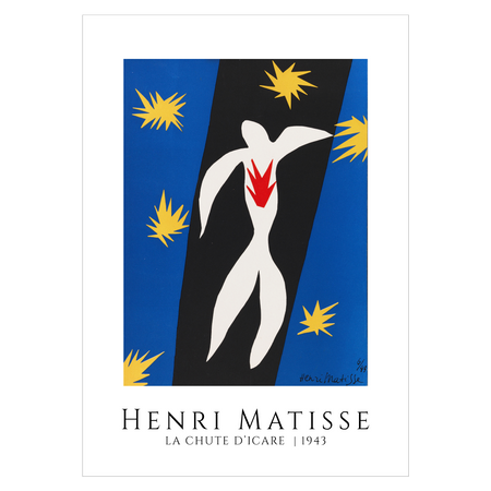 Kunstplakat "La Chute d'Icare" af Henri Matisse