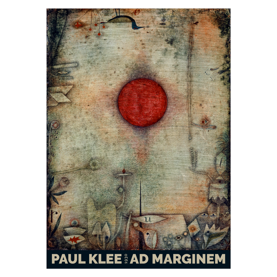 Kunstplakat med Paul Klees "Ad Marginem"