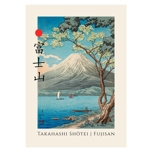 Kunstplakat med japanske shoteis fujisan