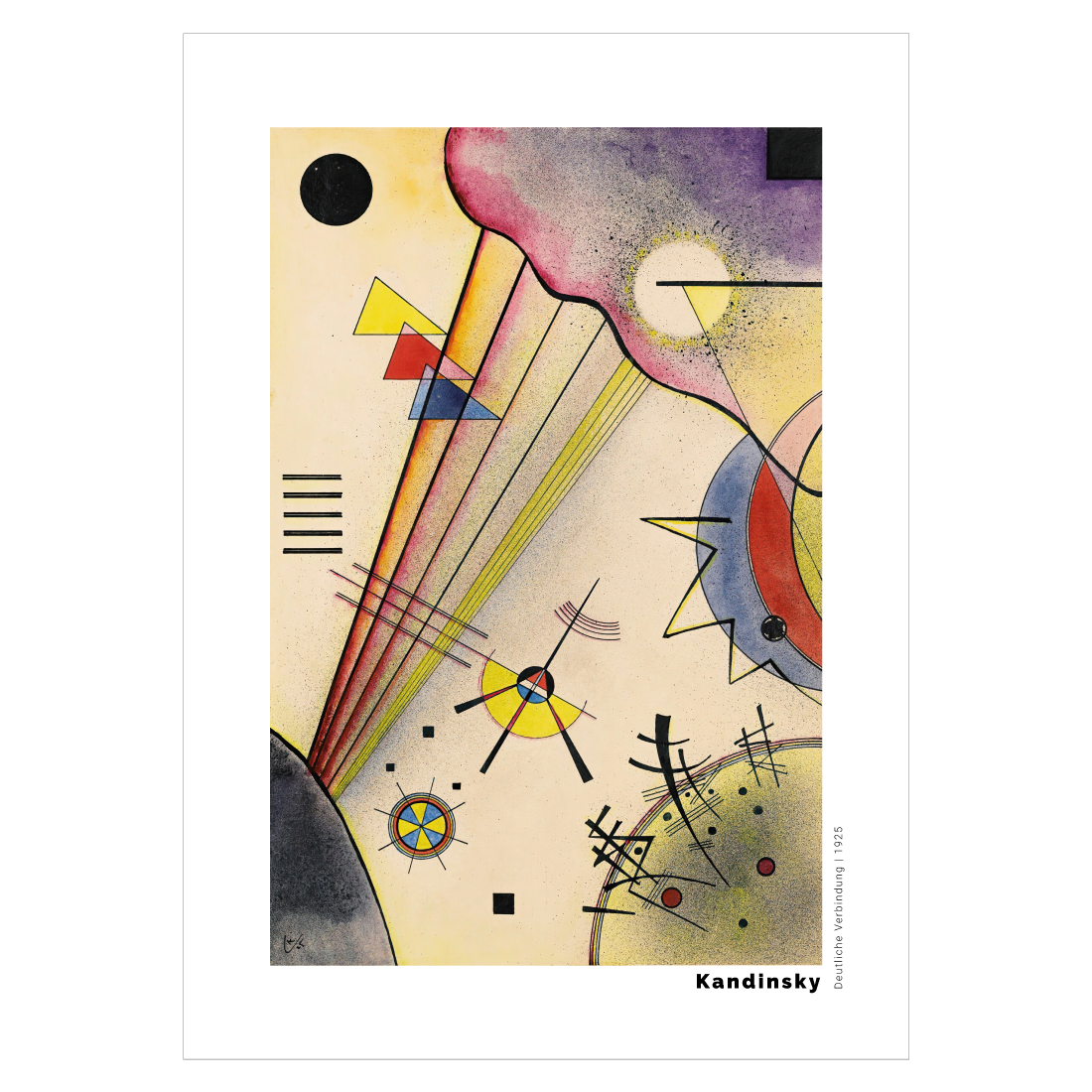 Kunstplakat med Wassily Kandinsky "Deutliche Verbindung"