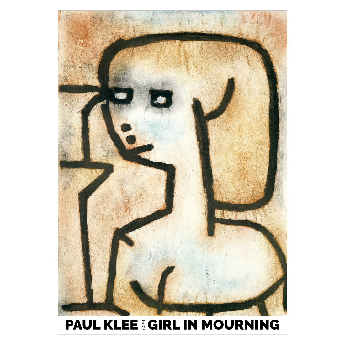 Kunstplakat med "Girl in Mourning" af Paul Klee