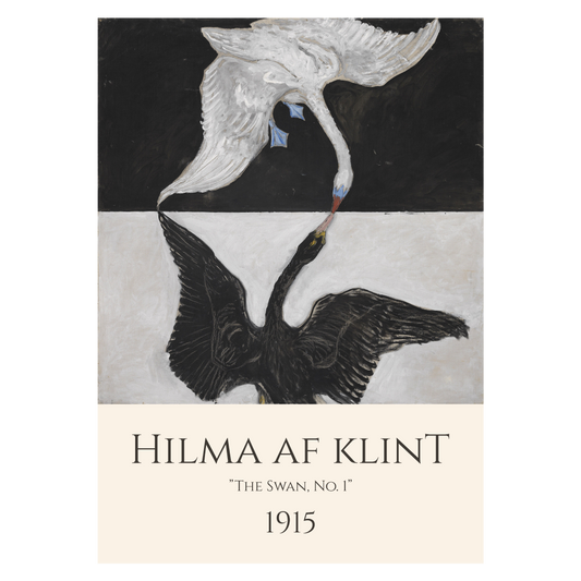Lærredsplakat med Hilma af Klints The Swan No. 1