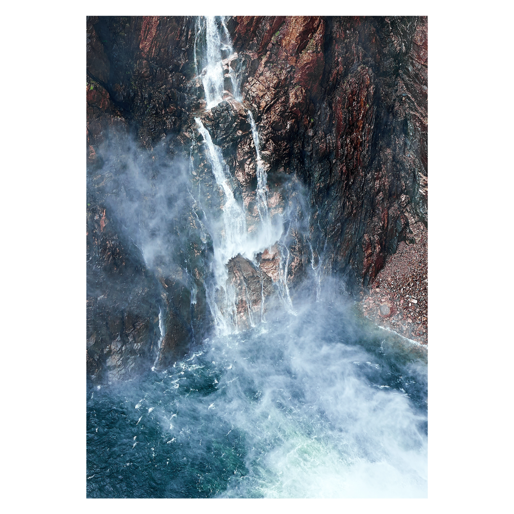 Lærredsbillede med norske vandfald Vøringsfoss