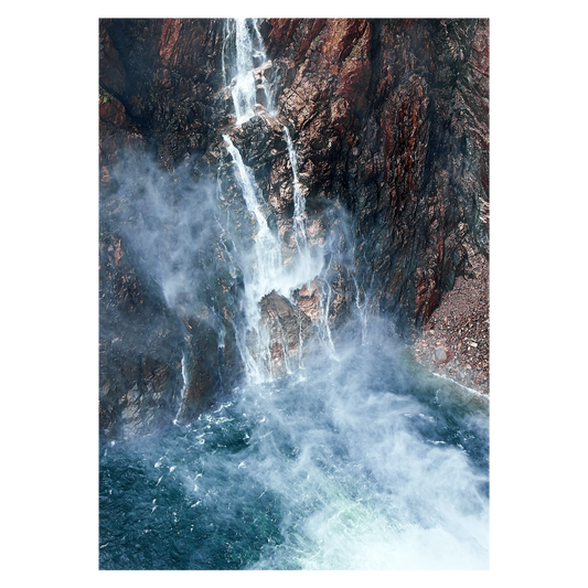 Lærredsbillede med norske vandfald Vøringsfoss