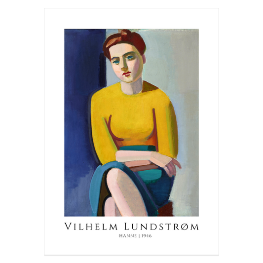 Kunstplakat med "Portræt af Hanne" af Vilhelm Lundstrøm