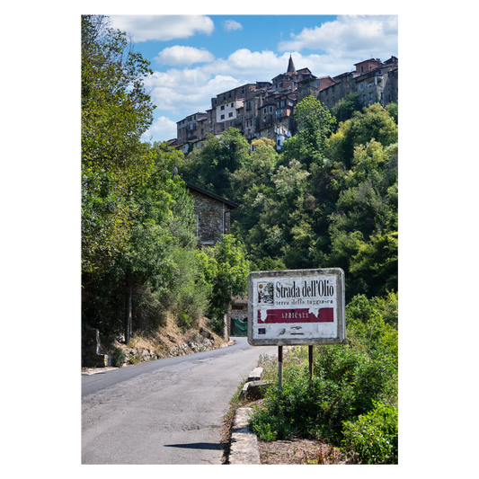 Italiensk plakat med Olivenruten - Strada dell'Olio