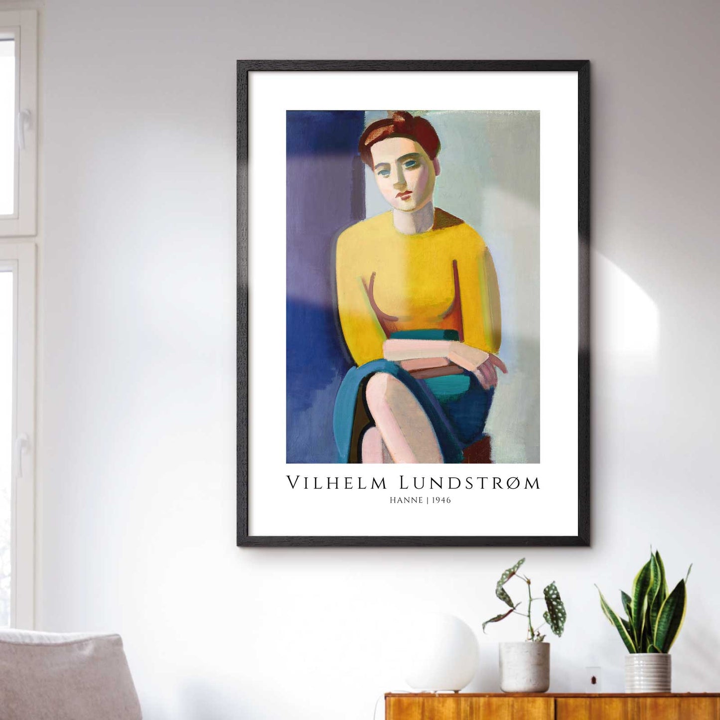 art poster with "Portrait of Hanne" by Vilhelm Lundstrøm