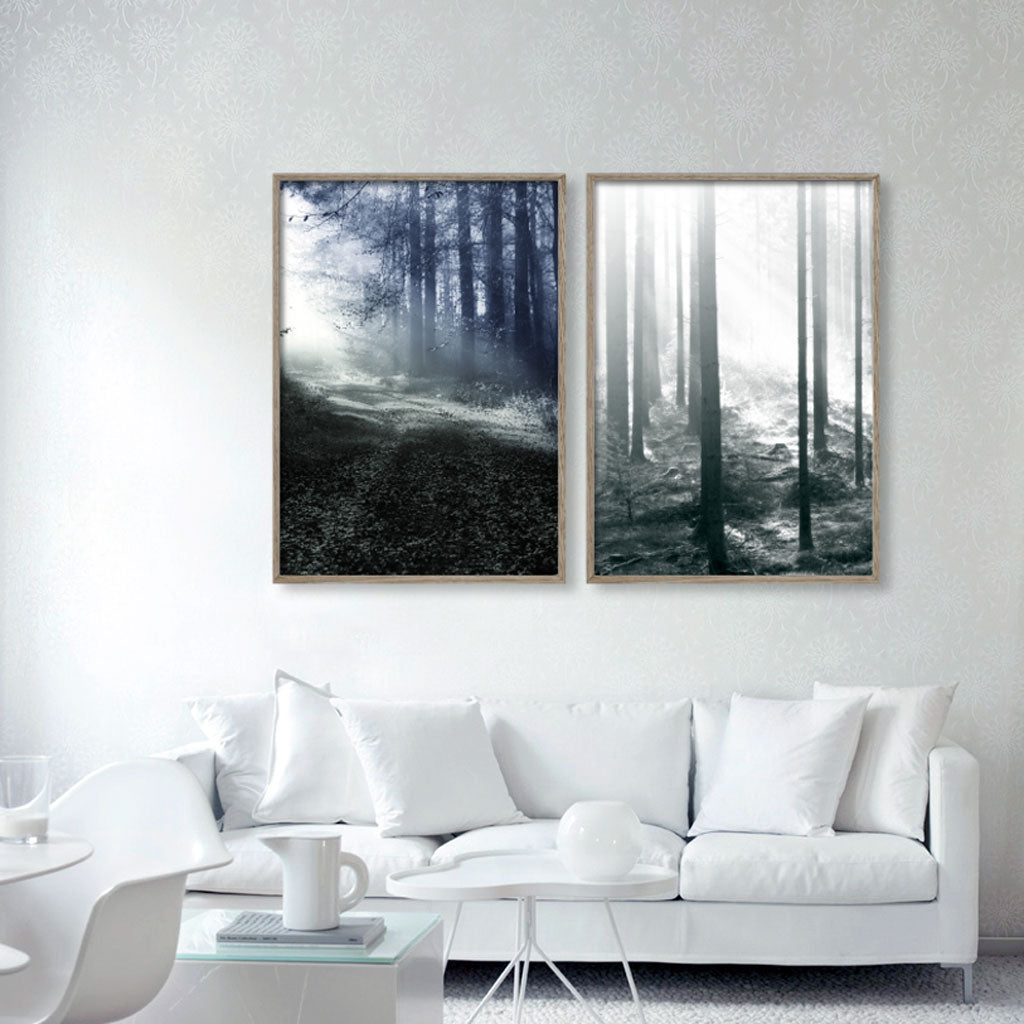to danske natur plakater med skovmotiver fra rold skov