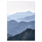 Alpint landskap i morgondimman, affisch