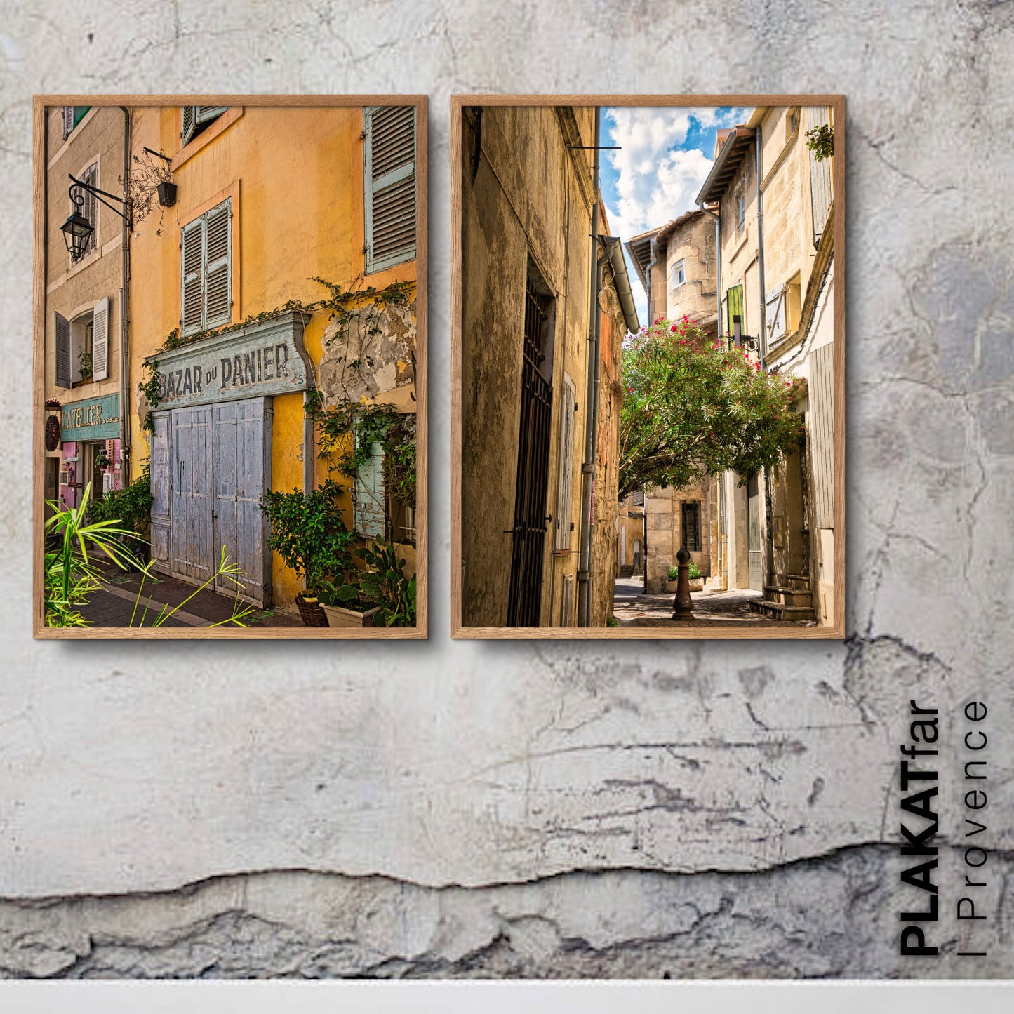 Provence plakater med Marseille og Arles bybilleder