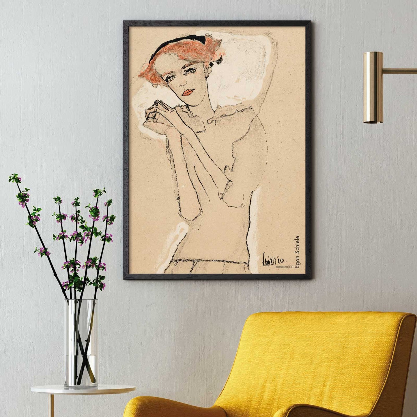 Art poster featuring Egon Schiele "Portrait of a Woman III"