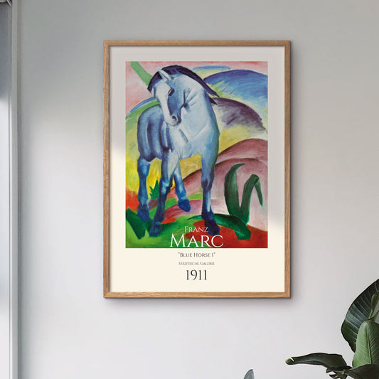Art poster with Franz Marc "Blue Horse"