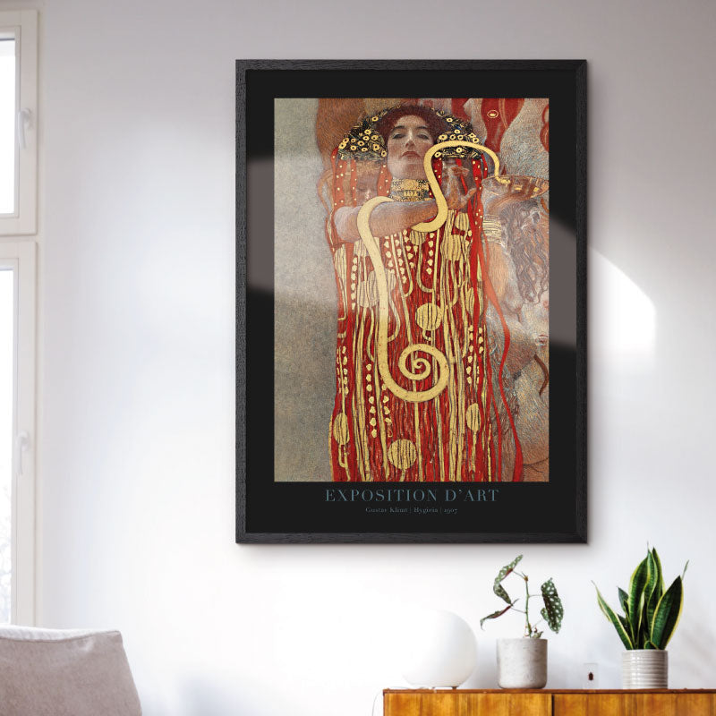 Art Poster with Gustav Klimt "Hygieia"