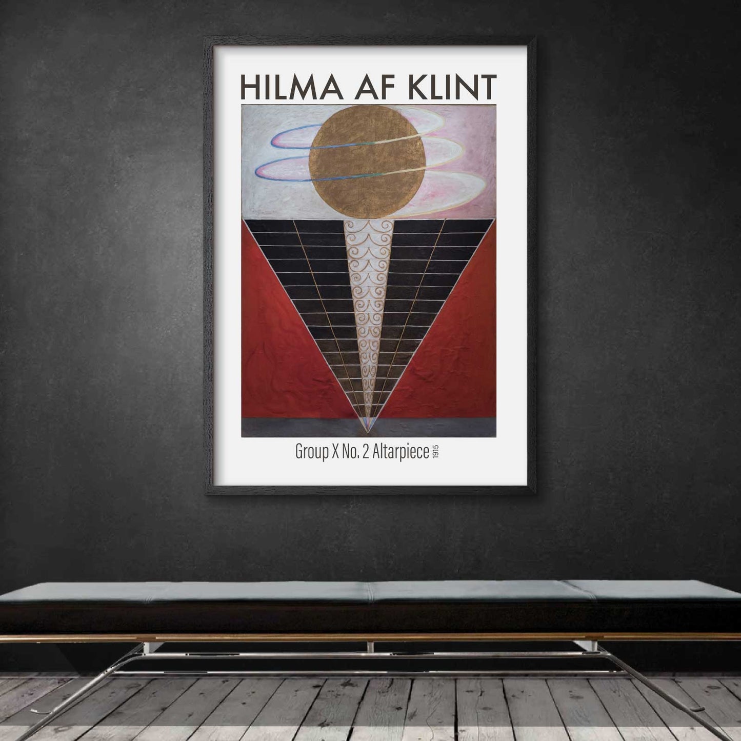 Art poster with Hilma af Klint's "Group X No. 2 Altarpiece"