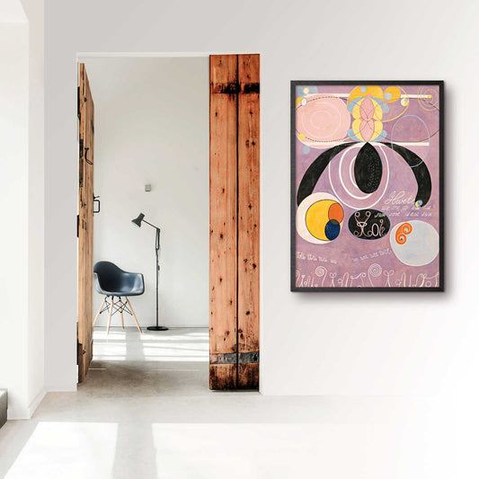 Art poster with Hilma af Klint painting "Ten largest No. 6"