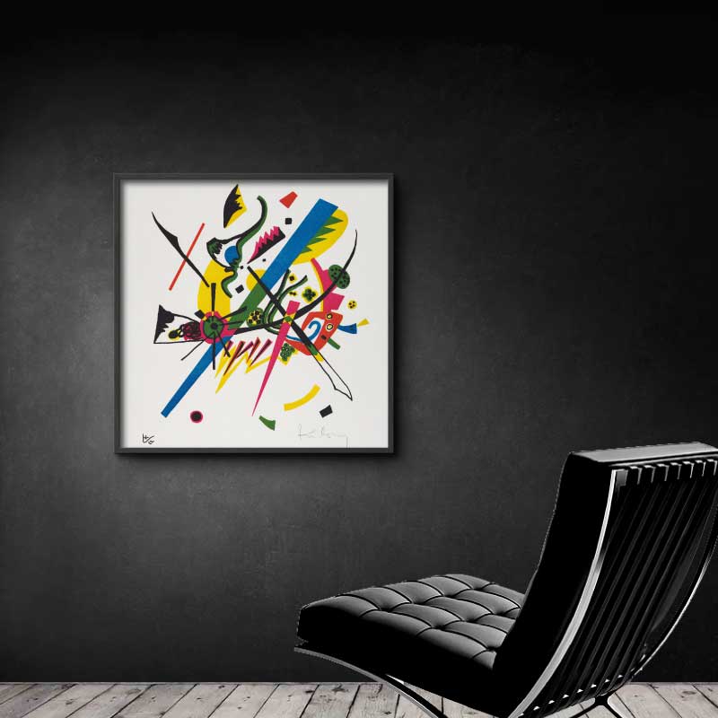 Art poster with Wassily Kandinsky "Kleine Welten 1"