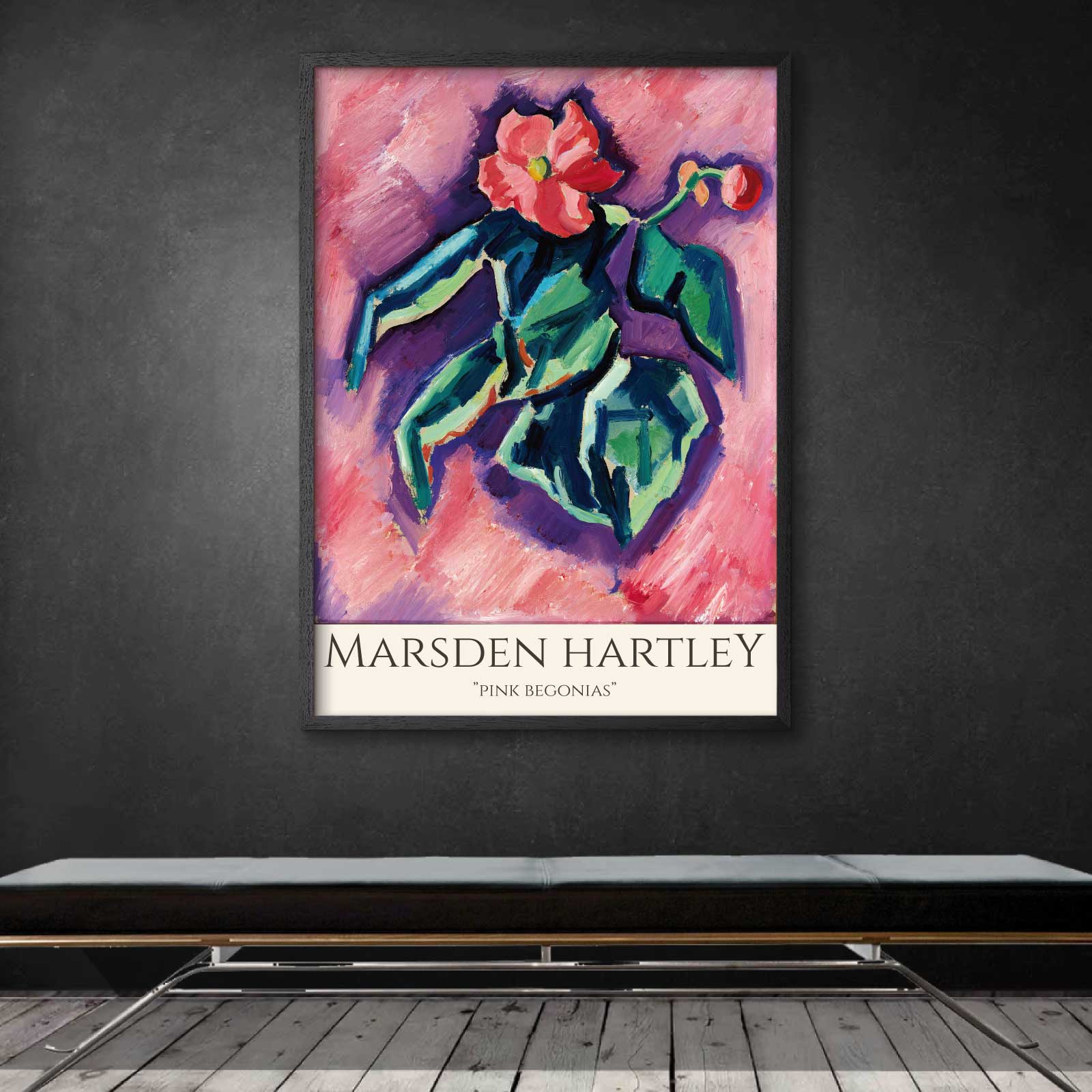 Art poster Marsden Hartley "Pink Begonias"