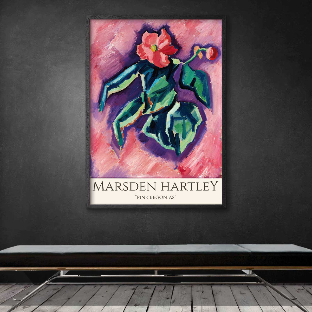 Art poster Marsden Hartley "Pink Begonias"