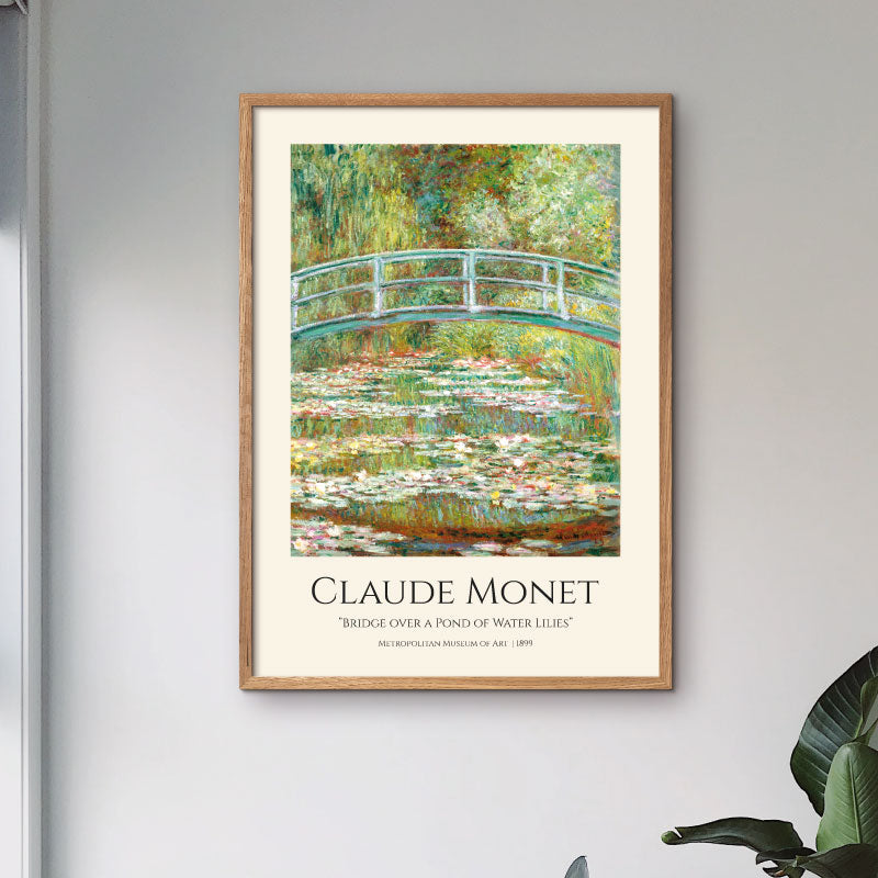 Art poster med "Bridge over a Pond of Water Lilies"