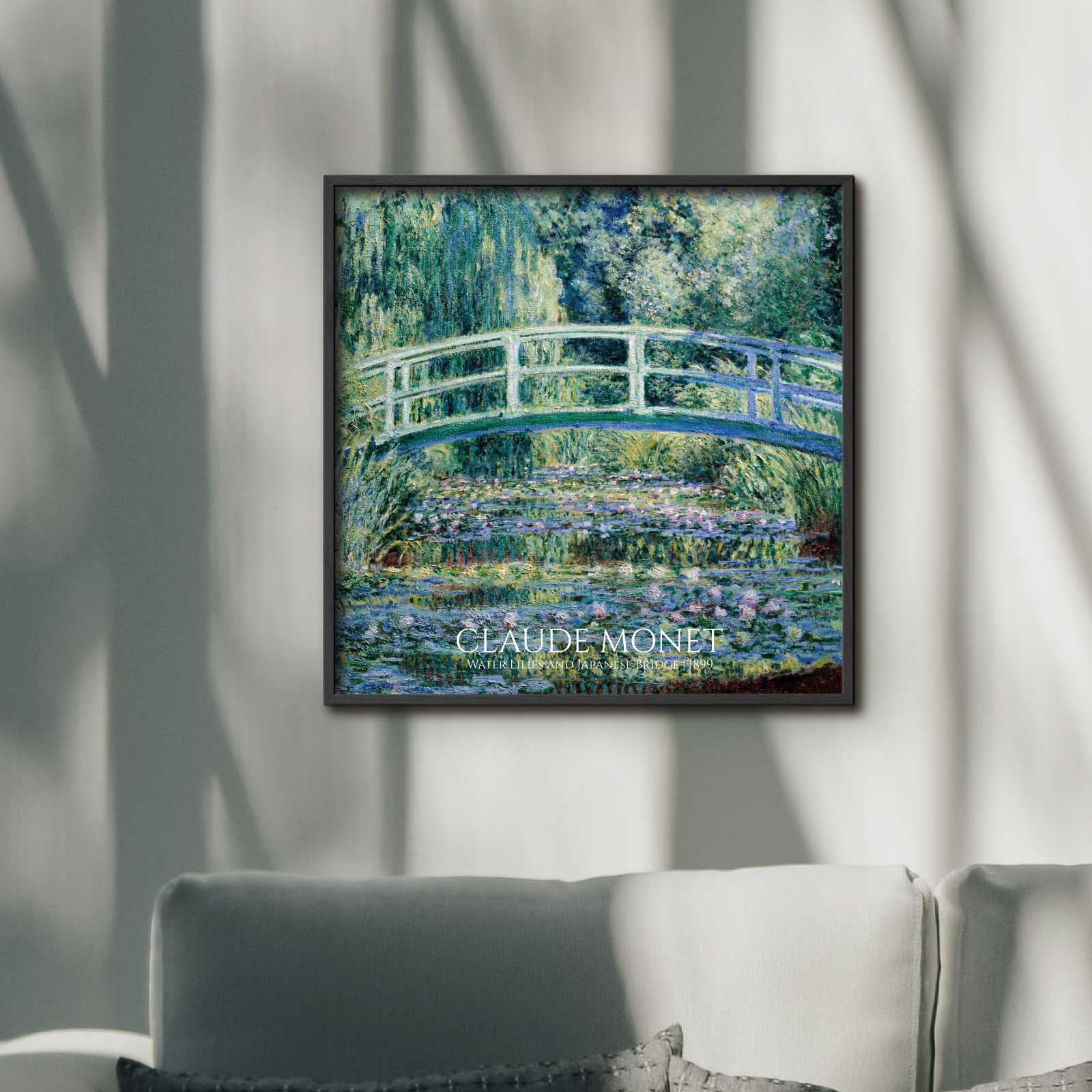 Art poster Monets "Water Lilies and Japanese Bridge"