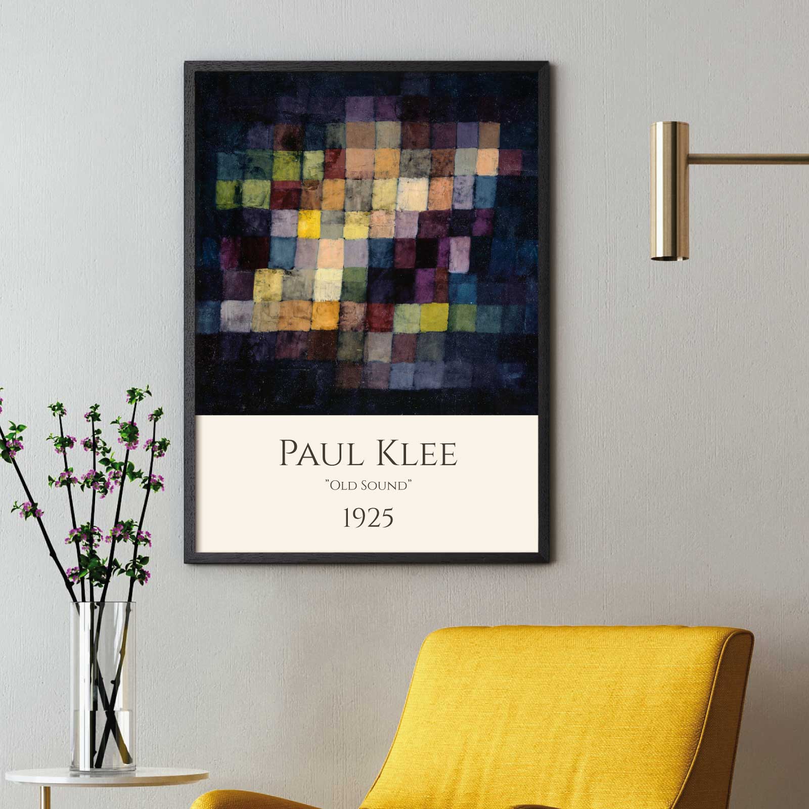 Art poster with Paul Klee painting "Old Sound"