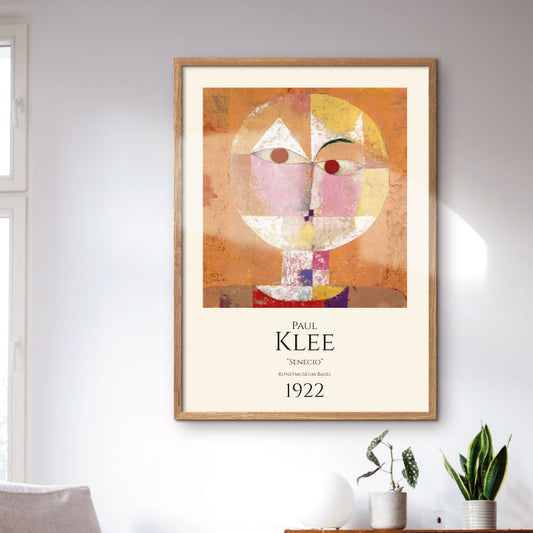 Art poster showing Paul Klees "Senecio"