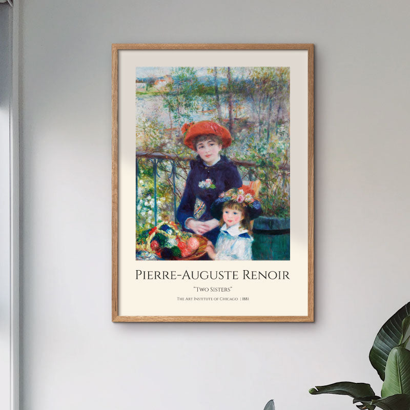 Art poster showing Pierre-Auguste Renoirs "Two Sisters"
