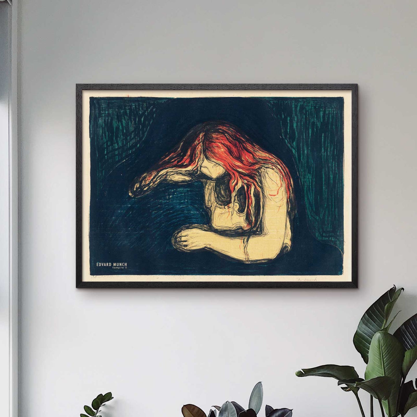 Art poster featuring "Vampire ll" by Edvard Munch