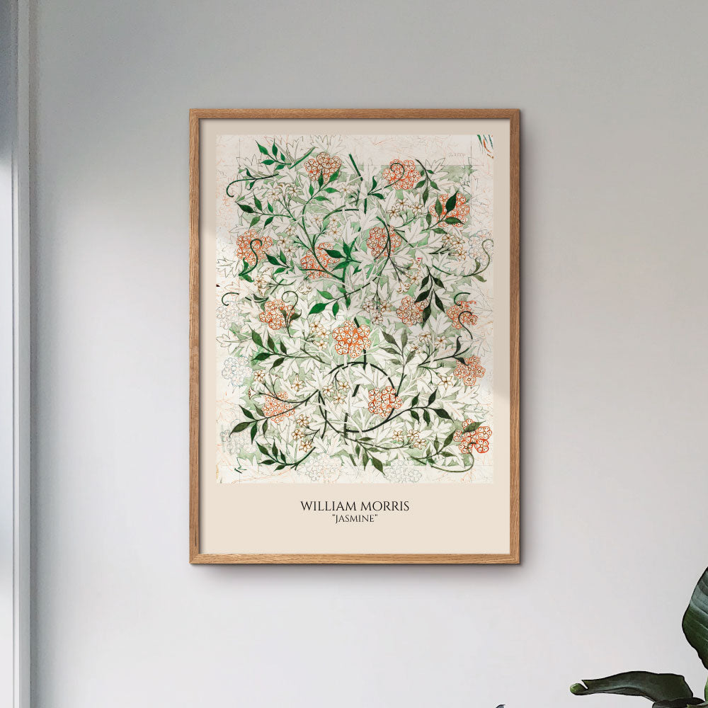Art poster with William Morris "Jasmine"