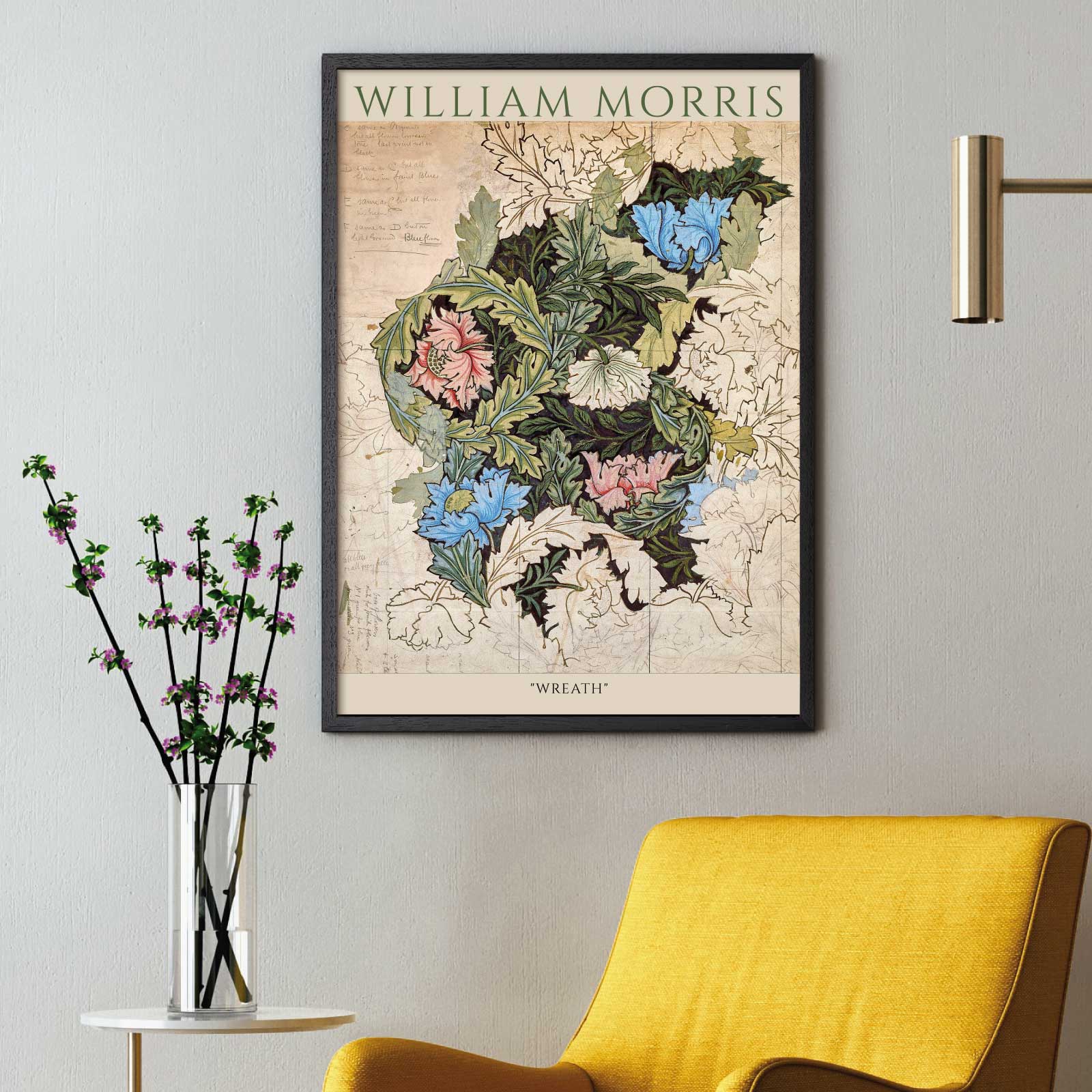 Art poster  with William Morris´ "Wreath"