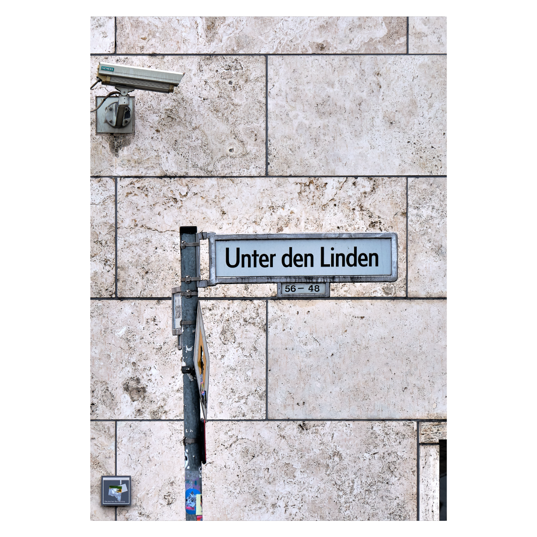 berlin plakat med unter den linden gadeskilt
