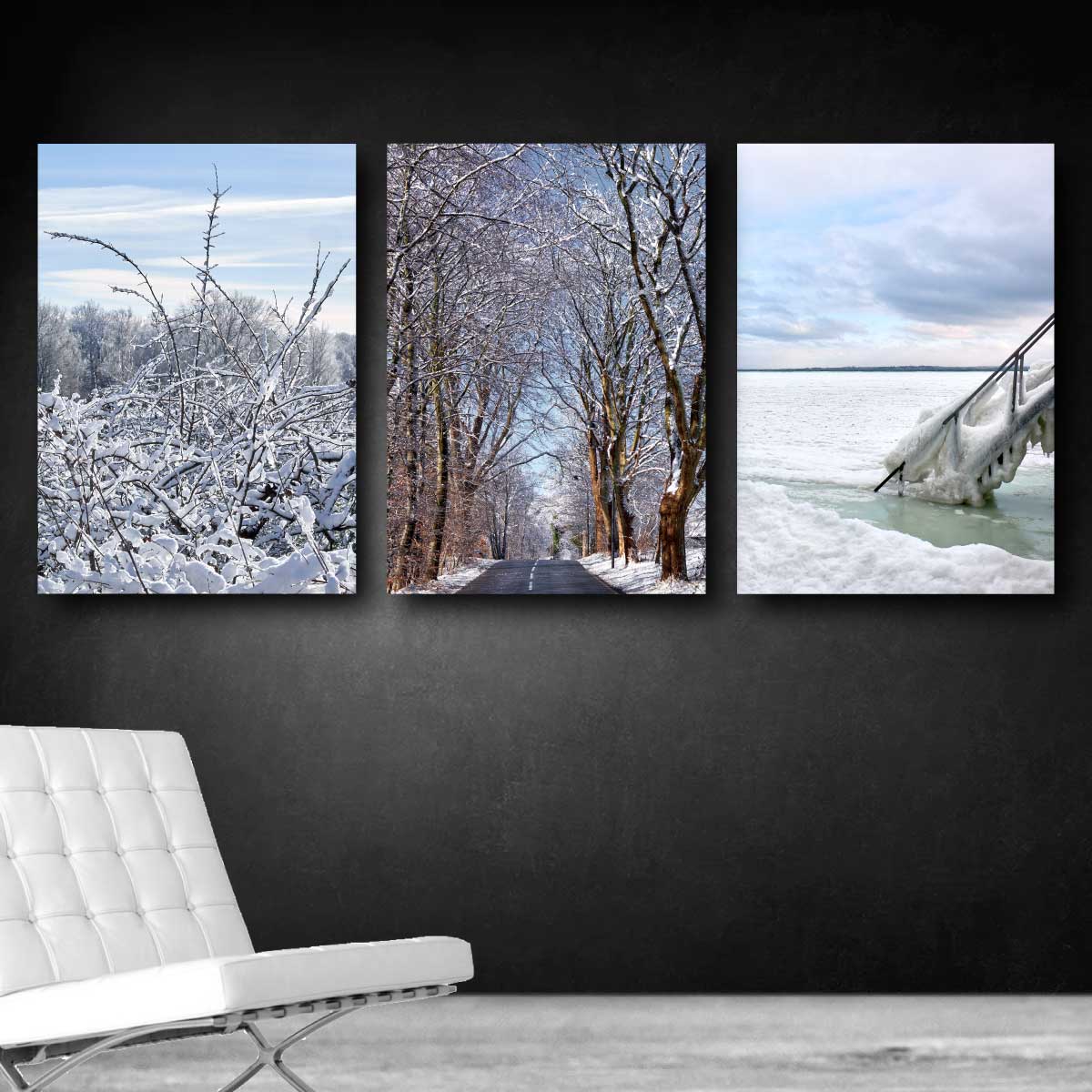 billeder til væggen med vinterbilleder fra Danmark