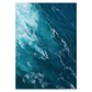 blå fotokunst plakat med det tasmanske havs overflade