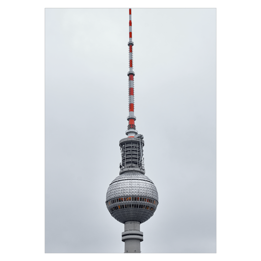arkitektur byplakat med fjernsynstårnet eller fernsehturm i berlin