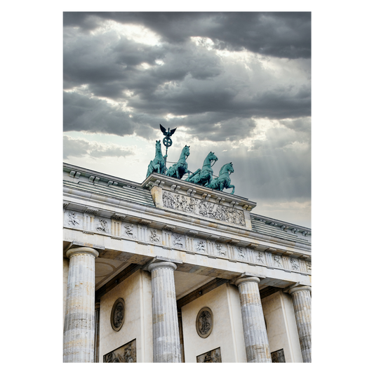 byplakat fra Berlin med Brandenburger Tor